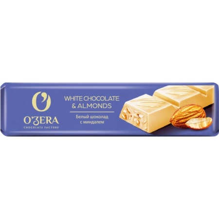 Шоколад белый OZera White Almonds 45 гр